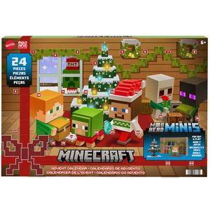 Mattel - HND33 | Minecraft- Mob Head Minis Advent Calendar
