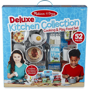Melissa & Doug - 32182 | Deluxe Kitchen Collection: Cooking & Play Food Set