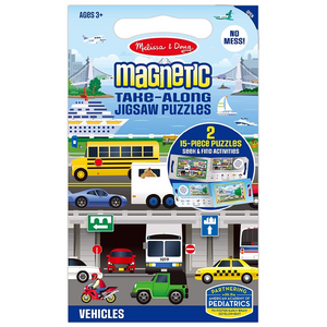 Melissa & Doug - 42830 | Magnetic Take-Along Jigsaw Puzzle - Vehicles
