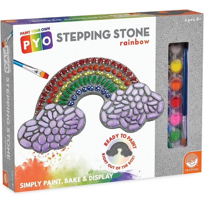 2 | Paint-Your-Own Stepping Stone: Rainbow
