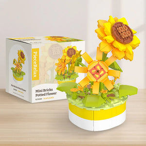 Mini Bricks Potted Sunflower 3D Puzzle