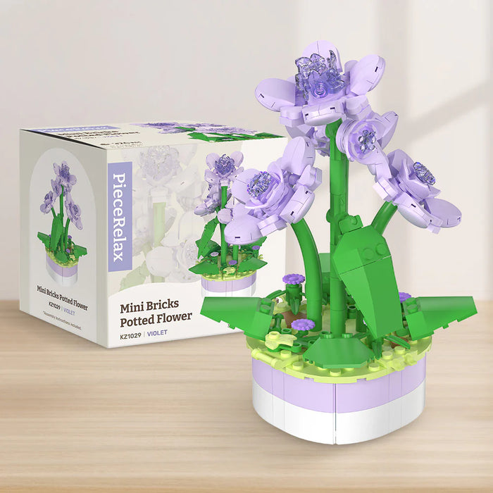 PieceRelax Mini Bricks Potted Violet 3D Puzzle