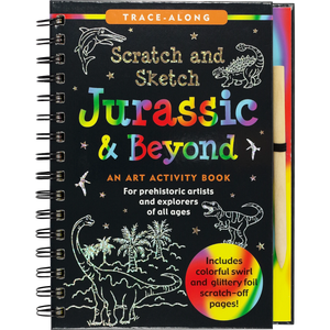 Peter Pauper Press - 334015 | Scratch & Sketch Jurassic & Beyond - Trace Along