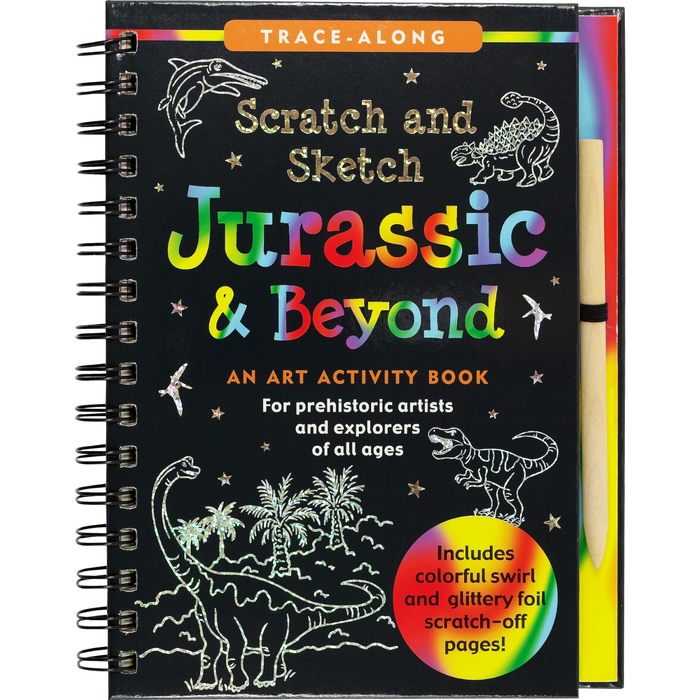 Peter Pauper Press - 334015 | Scratch & Sketch Jurassic & Beyond - Trace Along
