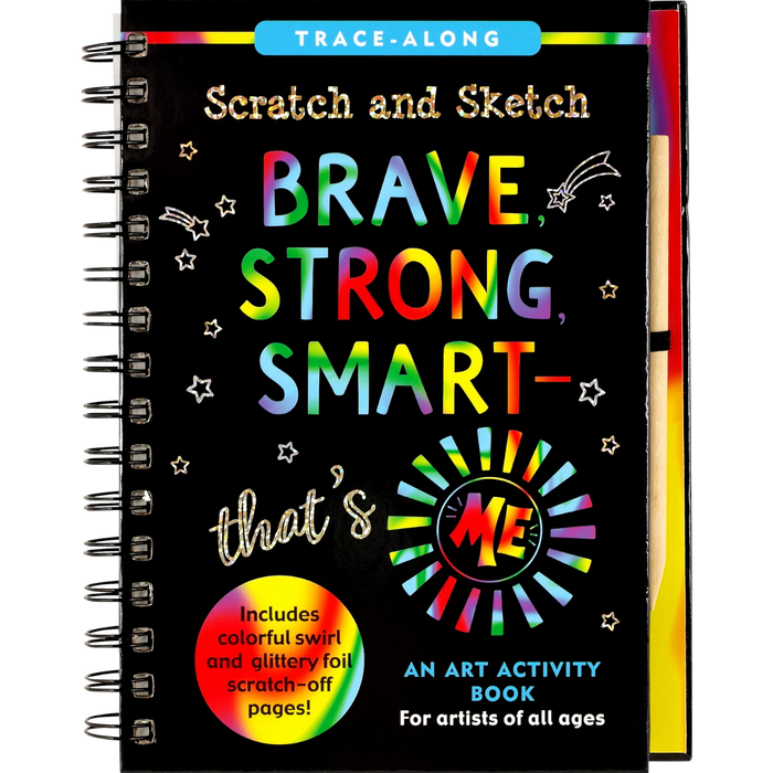 Peter Pauper Press - 337962 | Scratch & Sketch Brave, Strong - Trace Along
