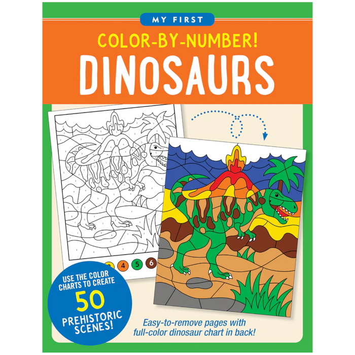 Peter Pauper Press - 341563 | Color-By-Number Bk Dinosaurs