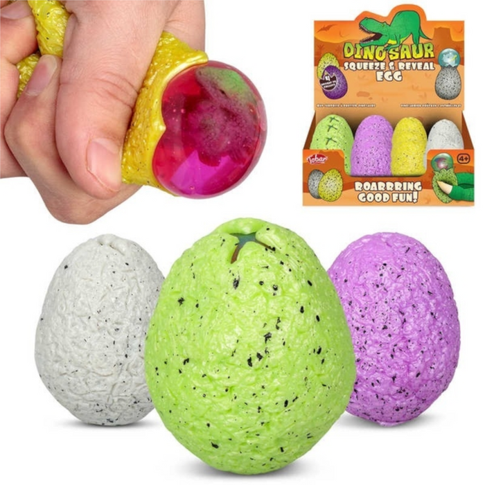 12 | Dinosaur Squeeze and Reveal Eggs (Asst) (One Per Purchase)