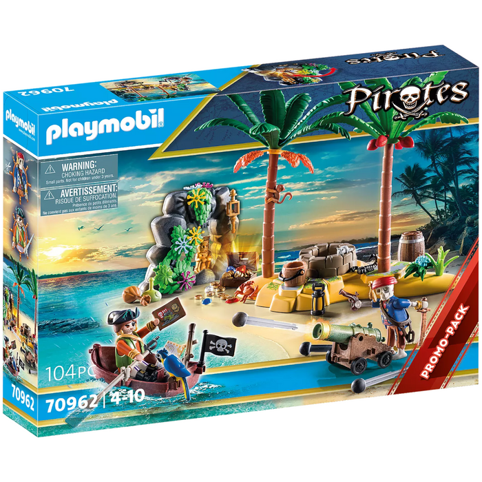 Playmobil - 70962 | Pirates: Pirate Treasure Island with Rowboat