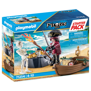 Playmobil - 71254 | Pirates: Pirate with Rowing Boat Starter Pack