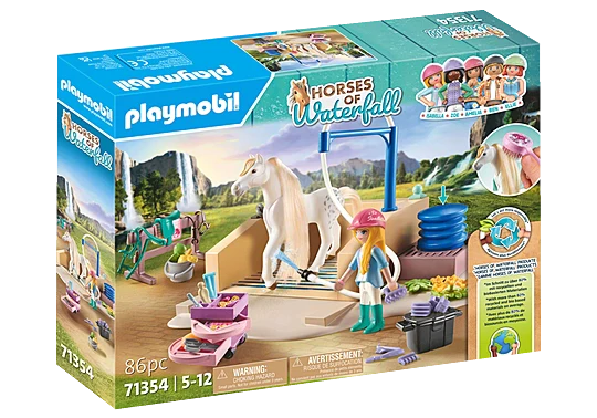 Playmobil - 71354 | Horses of Waterfall: Washing Station with Isabella & Lioness