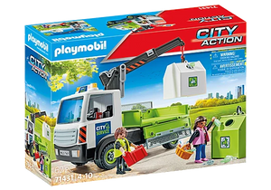 Playmobil - 71431 | City Cleaning: Glass Recycling Truck with Container