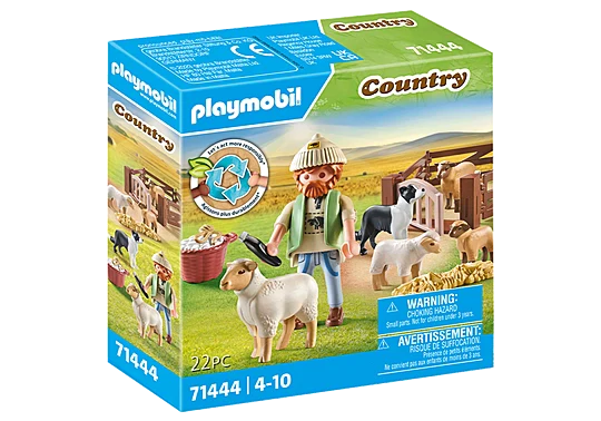 Playmobil - 71444 | Country: Young Shepherd with Flock of Sheep