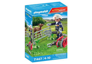 Playmobil - 71467 | Action Heroes: Firefighting Mission: Animal Rescue
