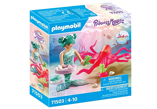 Playmobil - 71503 | Princess Magic: Mermaid with Colour-Changing Octopus