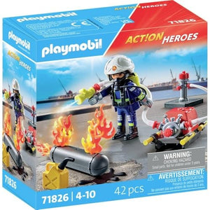 Playmobil - 71826 | Firefighter with Water Pump