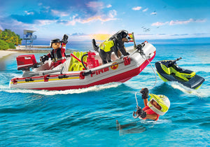 Playmobil - 71464 | Action Heroes: Fireboat with Aqua Scooter