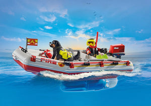 Playmobil - 71464 | Action Heroes: Fireboat with Aqua Scooter