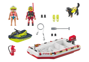 Playmobil - 71464 | Action Heroes: Fireboat with Aqua Scooter