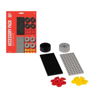 Plus-Plus - 3965 | Small Baseplate and Wheel Mix - Red Package