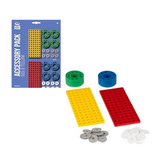 Plus-Plus - 3966 | Small Baseplate and Wheel Mix - Blue Package