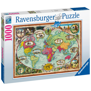 Ravensburger - 00569 | Bicycle Ride Around the Word - 1000 Piece Puzzle