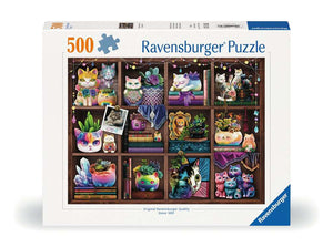 Ravensburger - 008743 | Cubby Cats and Succulents 500PC Puzzle