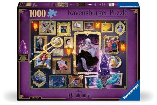 Ravensburger - 12001113 | Disney Villainous: Ursula and Figurine 1000 Piece Jigsaw Puzzle for Adults