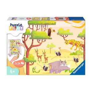 Ravensburger - 05594 | Puzzle & Play: Safari Time 2x24 Piece Puzzle