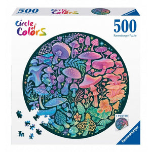 Ravensburger - 12000822 | Circle of Colors - Mushrooms 500 PC Puzzle