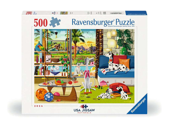 Ravensburger - 12001189 | Pets of Palm Springs 500 Pc Puzzle