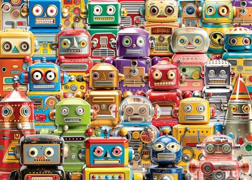 Ravensburger - 12001331 | Retro Robots 500 Pc Puzzle