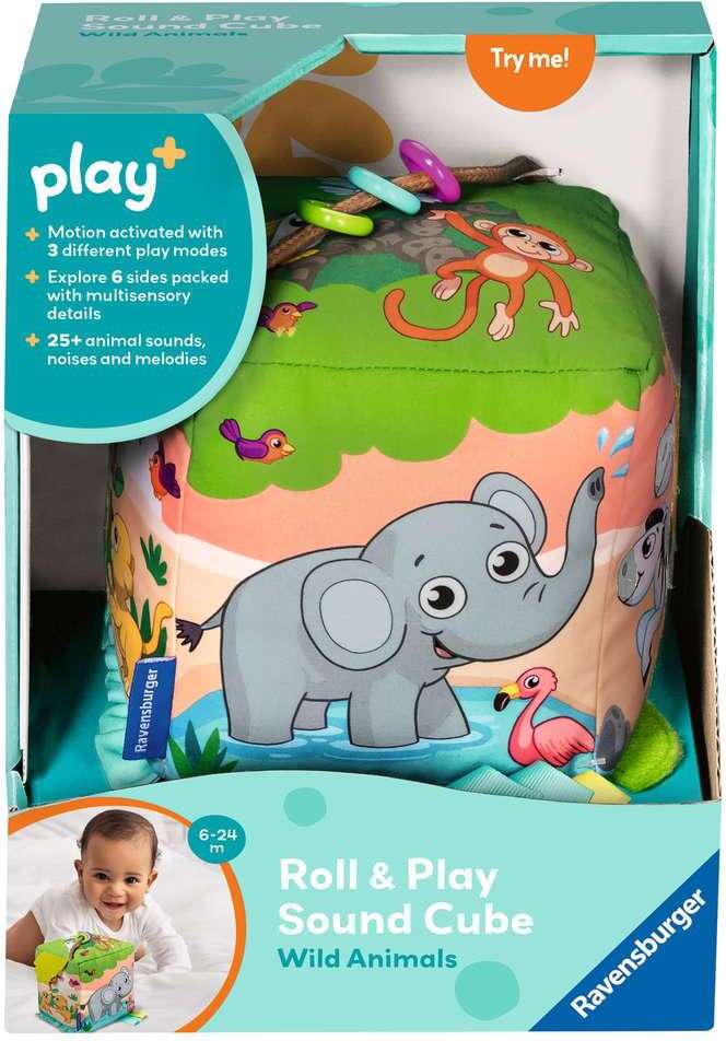 Ravensburger - 12034108 | Roll & Play Sound Cube: Wild Animals