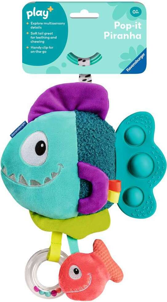 Ravensburger - 12034115 | Pop-It Piranha (Blue)