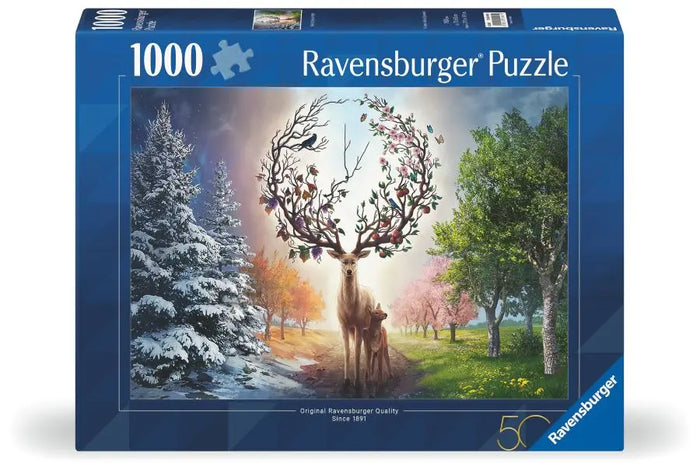 Ravensburger - 1461 | Magical Deer and Four Seasons - 1000 Piece Puzzle