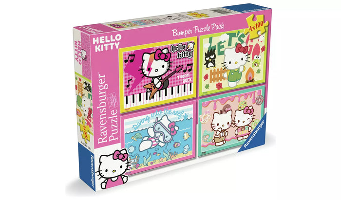 Ravensburger - 12004159 | Hello Kitty Bumper Pack 4x100 PC Puzzle