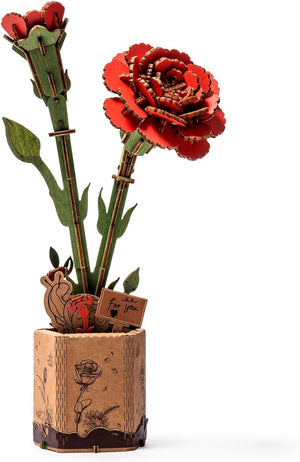 Robotime - TW021 | Wooden Bloom Craft - Red Carnation