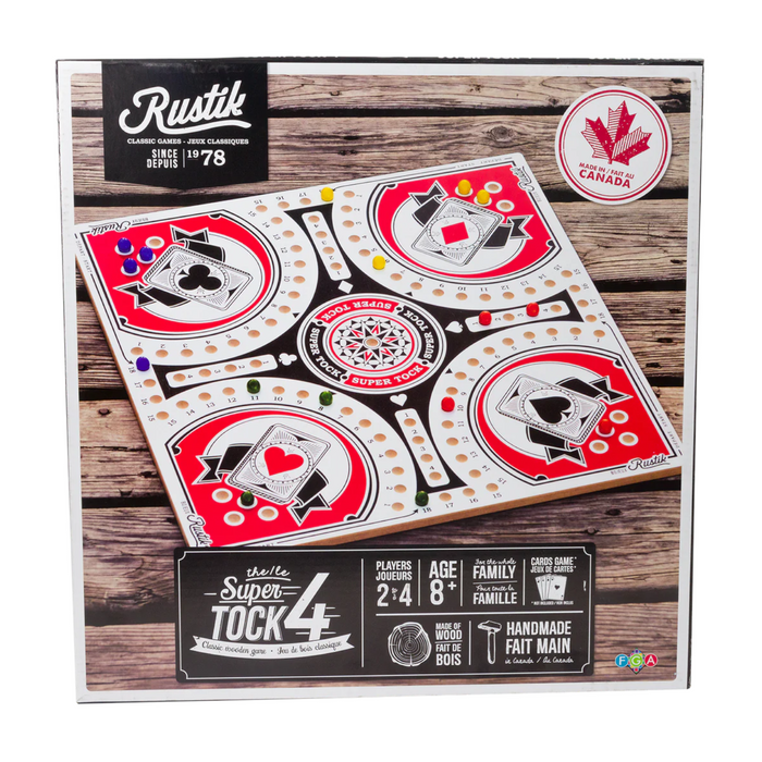Rustik - 000128 | 4 Player Tock/Pachisi Game 12 Inch