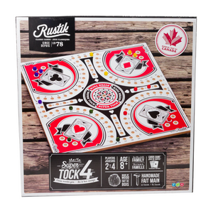 Rustik - BJR000116 | 4 Player Super Tock/Pachisi Game 15 Inch