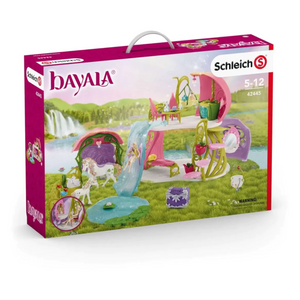 Schleich - 42445 | Bayala: Glittering Flower House With Unicorns, Lake, and Stable