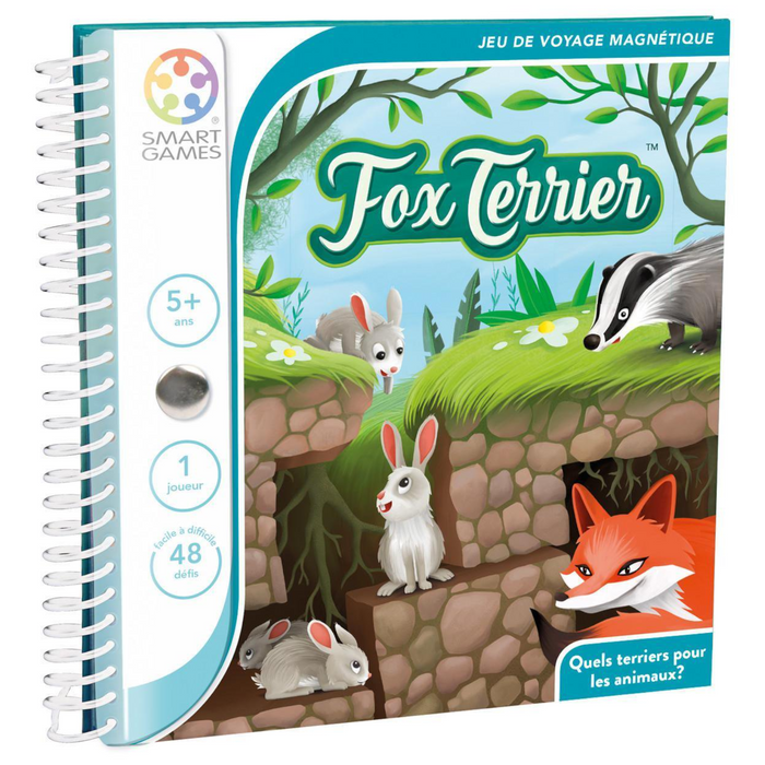 Smart Games - 522157 | Fox Terrier Magnetic Travel Game - French