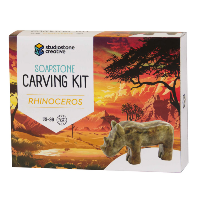 2 | Soapstone Carving Kit - Rhinoceros