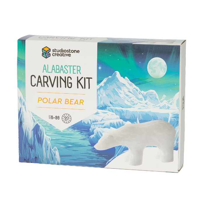 Studiostone Creative - 75316 | Alabaster: Polar Bear Carving Kit