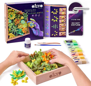 Succulents "Energy" - Sensory Art 3D Woodcraft Kit