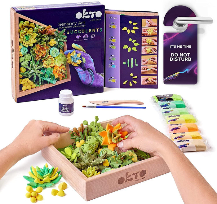 Succulents "Energy" - Sensory Art 3D Woodcraft Kit
