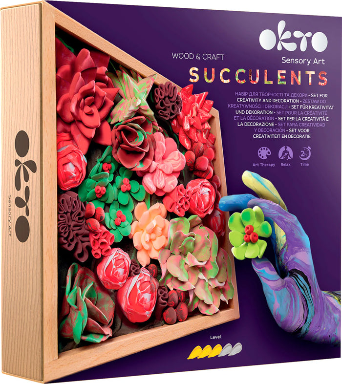 Succulents "Passion" - Sensory Art 3D Woodcraft Kit