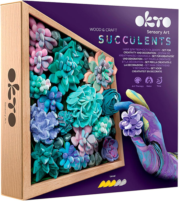 Succulents "Tenderness" - Sensory Art 3D Woodcraft Kit