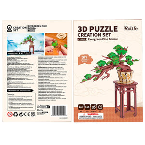Rolife - TG510 | Evergreen Pine Bonsai Wooden Model Kit