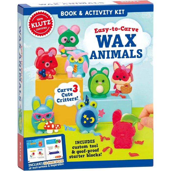 Easy-To-Carve Wax Animals Book And Activity Kit