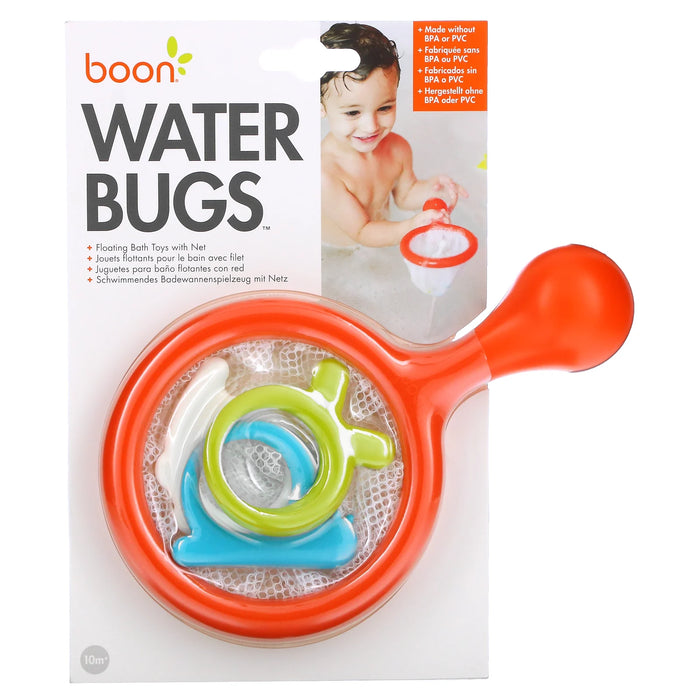 Boon - B932 | Water Bugs Floating Bath Toys With Net - Orange