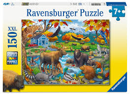 Ravensburger - 12004304 | Wildlife Gathering 150 PC Puzzle
